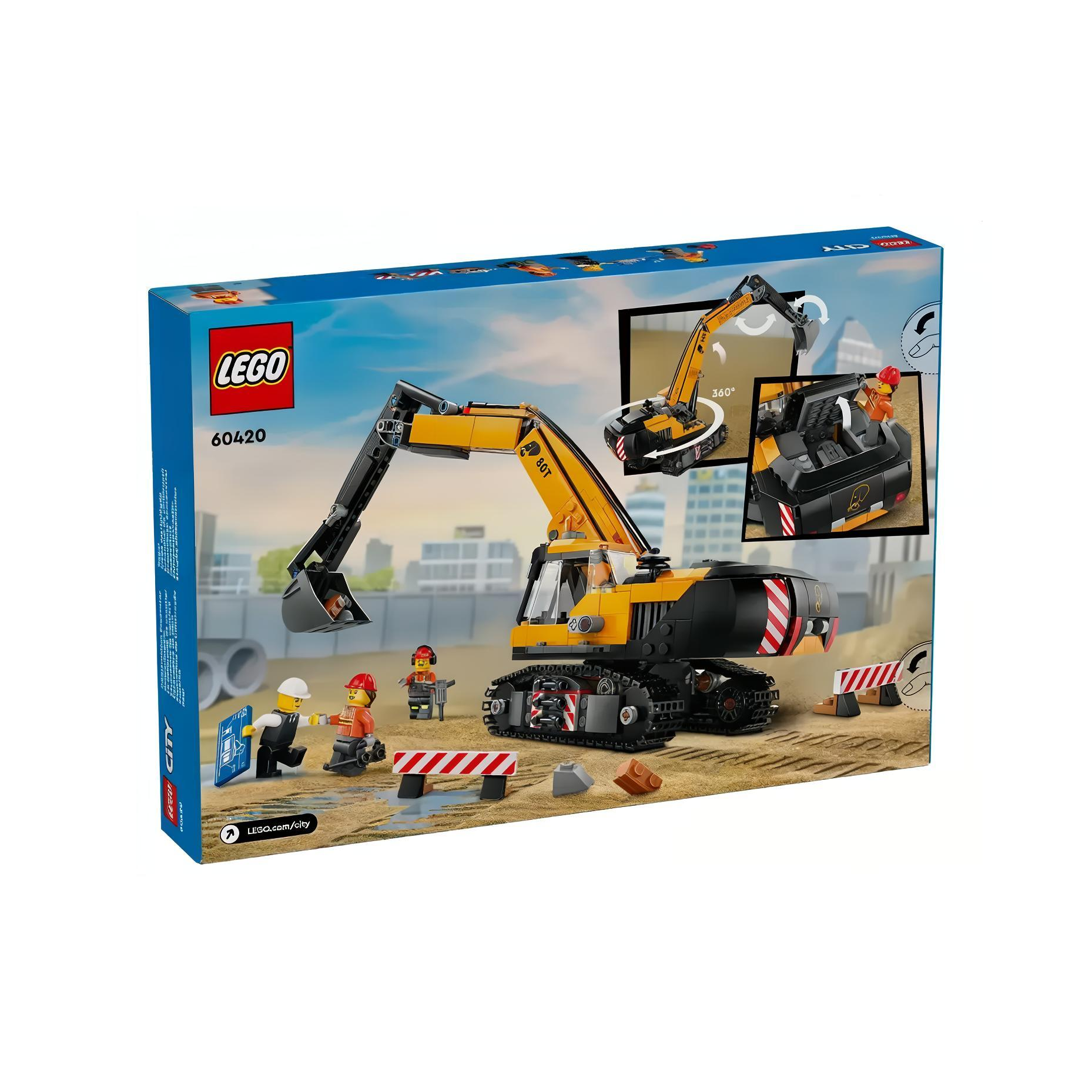 Конструктор LEGO "Желтый экскаватор" (60420) - Boxette Shop